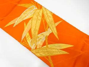 アンティーク　竹笹模様織り出し袋帯（着用可）